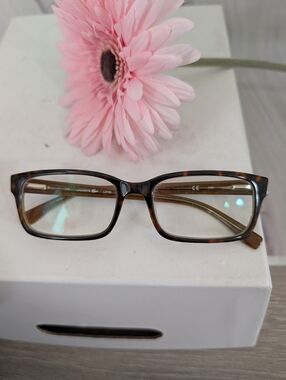 Lacoste Rectangular Glasses - Brown Tortoise Frame